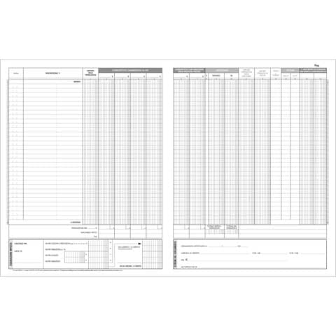 Registro IVA dei corrispettivi numerato 1/31 O.C.L. 16 fogli - 0508
